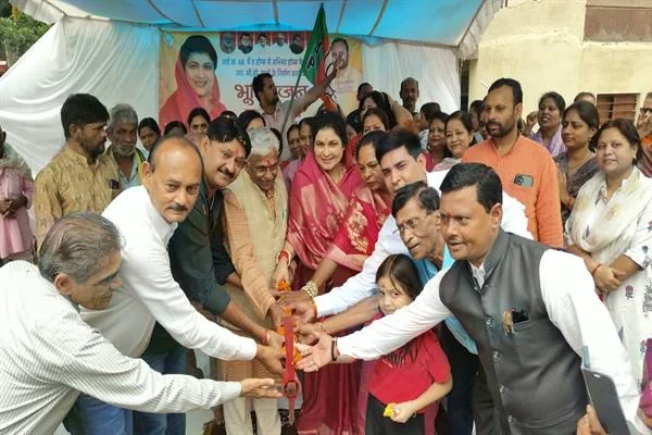 गोविंदपुरा अयोध्या नगर में विकास कार्यों के भूमि-पूजन का विज्ञप्ति चित्र